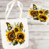 Printed Sunflower Canvas Tote