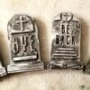 Spooky Dollhouse Miniature Rounded Gravestone