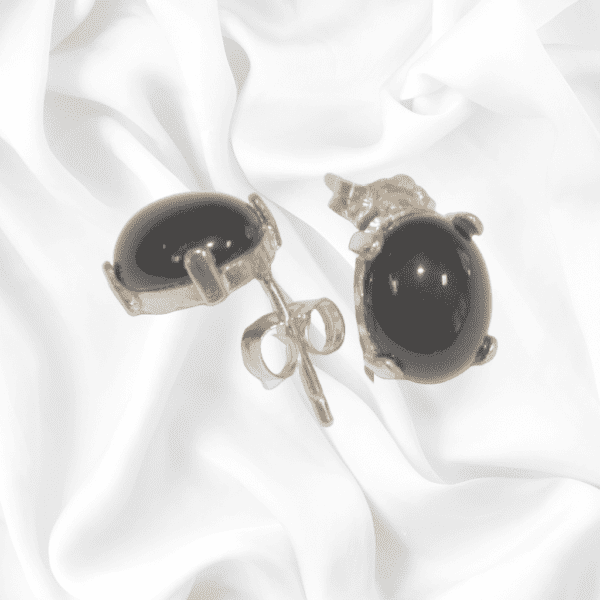 Black Onyx Stud Earrings