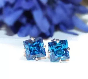 Swiss Blue Topaz Earrings