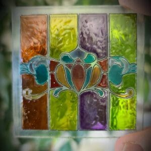 Unique Dollhouse Acrylic Stained Glass Window