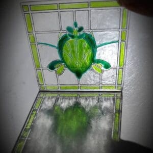 Unique Dollhouse Acrylic Stained Glass Window 3