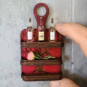 Unique Dollhouse Miniature Cutting Board Shelf