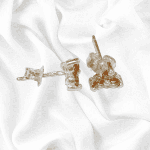 Silver Citrine Cluster Stud Earrings