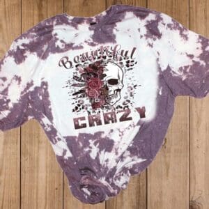 Beautiful Crazy Tshirt With Flower Skull