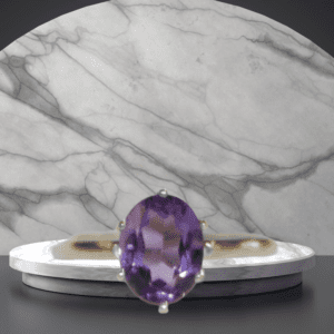 Amethyst Oval Gemstone Ring