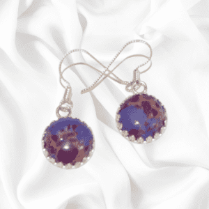 Dangle Earrings With Purple Jasper