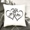 Mr and Mrs Accent Pillow Cover