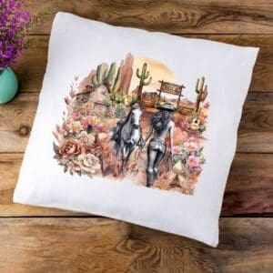 Western-Themed Accent Pillow Cover