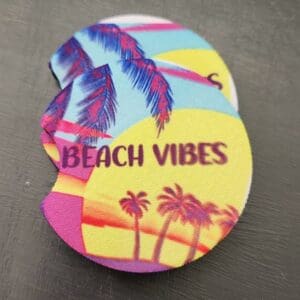 Beach Vibes Car Coasters