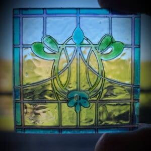 Beautiful Dollhouse Abstract Stained Glass Window