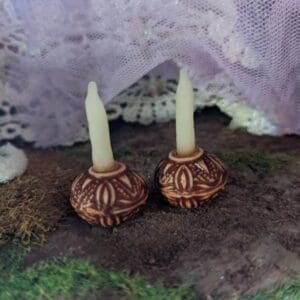 Adorable Dollhouse Miniature Candlesticks