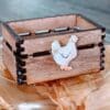 Dollhouse Miniature Chicken Box Crate