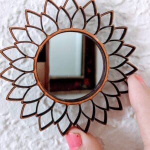Charming Dollhouse Sunflower Miniature Mirror