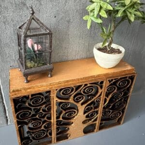 Gorgeous Wooden Ornate Dollhouse Entry Table