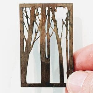 Dollhouse Miniature Rectangular Forest Wall Art
