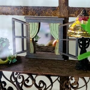 Functional Square Dollhouse Window