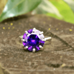 Sterling Silver And Amethyst Ring