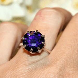 Sterling Silver And Amethyst Ring