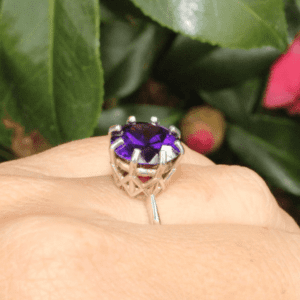 Sterling Silver And Amethyst Ring