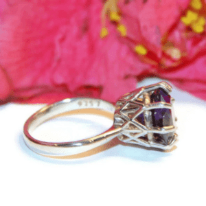 Sterling Silver And Amethyst Ring