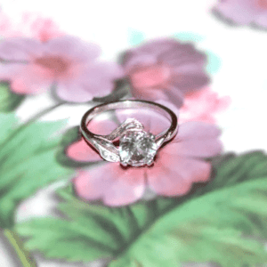 Lab-Created White Sapphire Ring