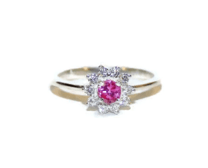 Lab-Created Pink Sapphire Ring