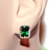 Emerald Green Cubic Zirconia Earrings