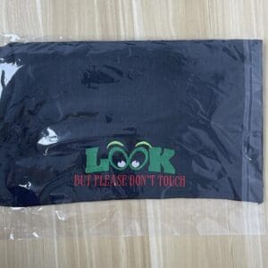 Look But Don't Touch Embroidered Microfiber Towel