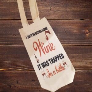 Canvas Wine Tote Bag