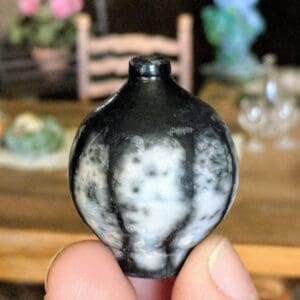 Miniature Ceramic Pottery Ooak Vase Naked Raku Pop Off 