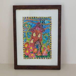 Original Dollhouse Miniature Watercolor Framed Picture