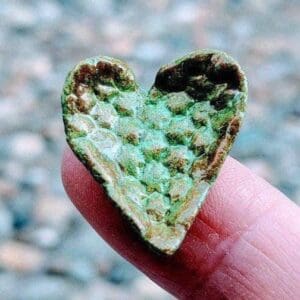 Stunning Miniature Ceramic Glazed Heart