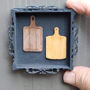Rustic Dollhouse Miniature Framed Cutting Boards