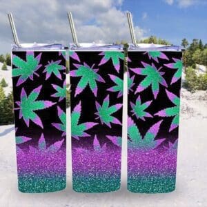 Purple Leaves 20oz Tumbler