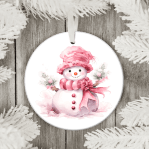 Pink Ceramic Christmas Ornaments