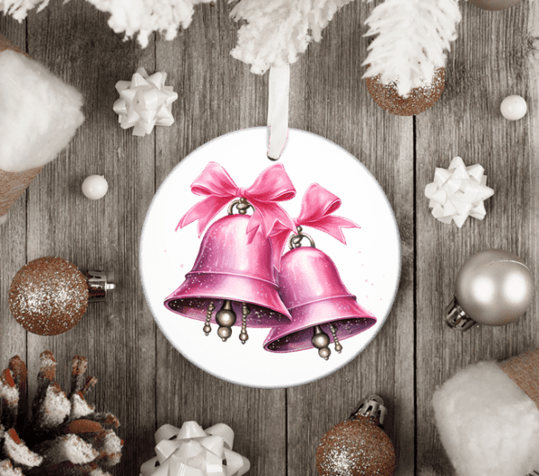 Pink Ceramic Christmas Ornaments