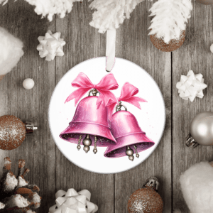 Pink Ceramic Christmas Ornaments