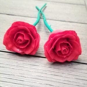 Radiant Red Resin Rose