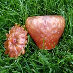 Handcrafted Chameleon Resin Strawberry Jars