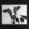 Adorable Black and White Cow Original Watercolor