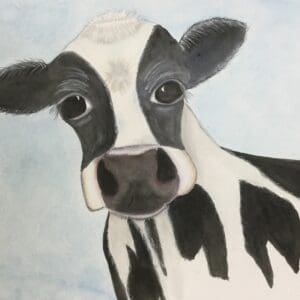 Black and White Cow Original