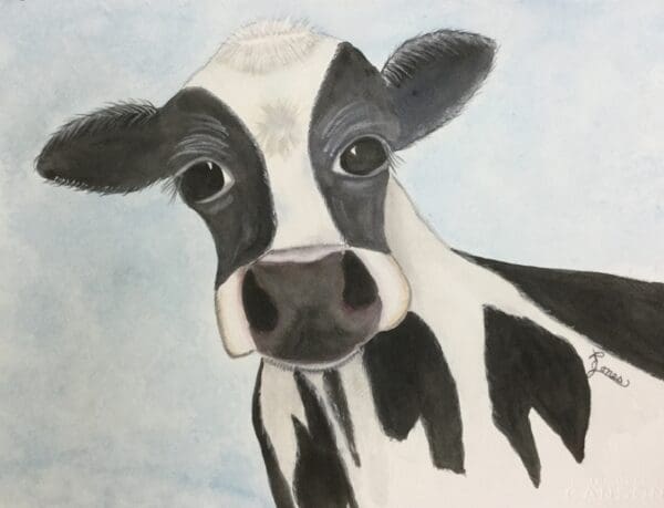 Black and White Cow Original