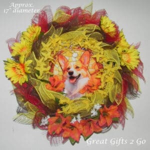 Adorable Corgi Fall Wreath