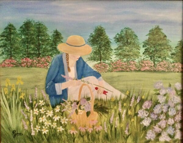 Lady in Her Garden Original