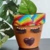 Rainbow Diva Terracotta Pot