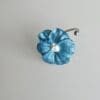 Iridescent Glacial Blue Flower Ring