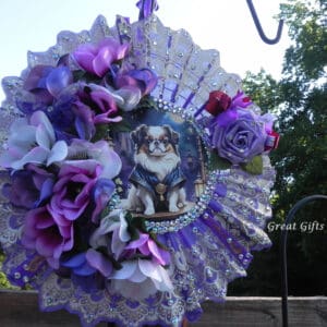 Gorgeous Japanese Chin Wreath With Lights