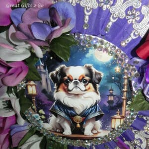 Gorgeous Japanese Chin Wreath With Lights