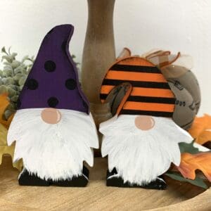 Colorful Hand Painted Halloween Gnomes